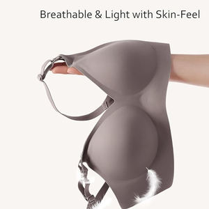 Soutiens-gorge de maternité <span class=keywords><strong>sans</strong></span> couture pour la <span class=keywords><strong>grossesse</strong></span> et l'allaitement - Bralette <span class=keywords><strong>sans</strong></span> armatures à fermeture frontale, motif uni, tricot lisse - Product Image 5