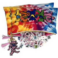 Grateful Dead X Bespoke Mahjong - Jeu de Mahjong américain en acrylique rose tie-dye nacré gravé, 160 tuiles de Mahjong pour les fêtes
