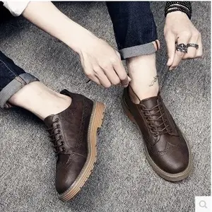 2023 Men's Retro Casual Office Shoes Custom Fashion Street Style Leather Shoes For Male Luxury Shoes For Men