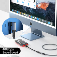 Cable de Extensión USB4 de Ángulo Recto ULT-unite, Tipo C Macho a Hembra, 40 Gbps, PD100W, 5A, Carga Rápida para Computadora y Auriculares
