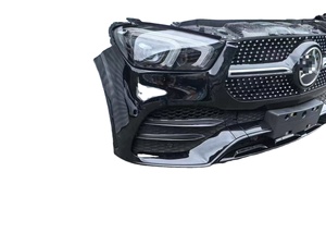 Paraurti Anteriore per Mercedes-Benz <span class=keywords><strong>GLC</strong></span> X254 2023-2026 AMG-Line, Verniciato <span class=keywords><strong>Nero</strong></span> con Griglia Diamantata e Foro per Radar ACC - Product Image 4
