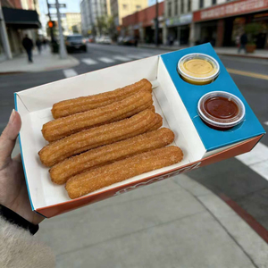 Custom Logo Designs Churros <strong>Box</strong> Packaging With Dip Cup, Food Grade Cardboard <strong>Snack</strong> Churros Packaging Candy Cake <strong>Box</strong> - Product Image 4