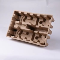 Plateau d'emballage en pulpe moulée jetable et recyclable, résistant aux chocs, écologique et biodégradable