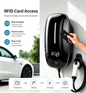 Station de recharge AC pour véhicules électriques 7-22kW, courant réglable, OCPP 1.6J, contrôle par application RFID, Wallbox NACS J1772, usage domestique et commercial - Product Image 4