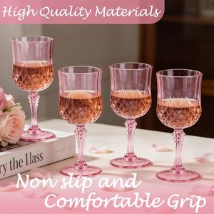 Copas de vino de plástico Copas de plástico Estilo vintage Copas de beber cordiales para recepción de bodas Gran evento Suministros para fiestas - Product Image 2