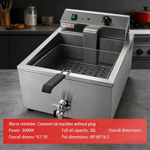 業務用電気自動ステンレス製単筒式業務用深型フライヤー - Product Image 6