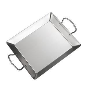 Plat de service carré en acier inoxydable pour paella, assiettes à steak, plat à riz, plat à poisson, <span class=keywords><strong>plateau</strong></span> à <span class=keywords><strong>homard</strong></span> - Product Image 5