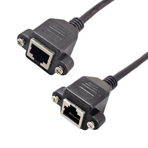 Customize <b>RJ45</b> Male to Panel Mount <b>RJ45</b> Female Extension 8P8C Network Panel Mount <b>Rj45</b> Lan <b>Cable</b> with Screw - Product Image 4