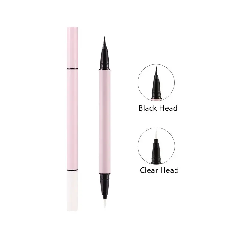 Hiçbir Logo yanlış Eyelashes sihirli jel siyah Eyeliner iki renk organik Vegan doğal göz kalemi tutkal kalem