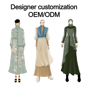 Diseñador Islam árabe Abaya mujeres musulmán vestido Dubai Femmes bata Mini Natural OEM servicio Musulmane túnicas Femme Caftan Casual - Product Image 2