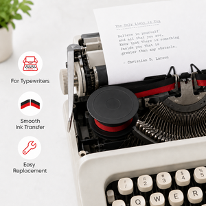 Ruban d'imprimante double bobine en nylon compatible GR24, noir et rouge/noir pour Toshiba 1231P, calculatrices et machines à écrire <span class=keywords><strong>Canon</strong></span> MP11DX - Product Image 5