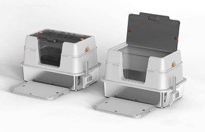 OEM Extra Breiter Rechteckiger Edelstahl-Katzenstreuschaufel mit 20L Klappdeckel, Geruchskontrolle, Umweltfreundlich, Einfach zu Bedienen - Product Image 6