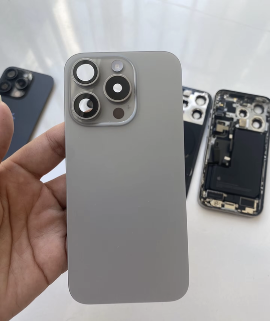 Wholesale Cheap Price for iPhone 15 Pro Back Cover Mobile Housing Battery Glass Cover LCD Cell Phone Accessory with 1 Year Warra
