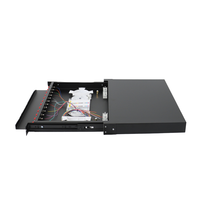 Panel Patch Fiber Optik 1U FTTMAX DX-FX-OPP-D-24-SCD FTTH Jaringan GSM SC/APC LC Rak Mount ODF