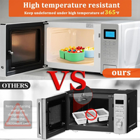 Récipients à collations en silicone réutilisables avec couvercles Mini conteneurs 2 compartiments Boîte de stockage alimentaire portable pour pique-nique école bureau