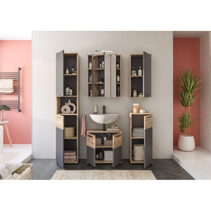 Moderno Design tedesco cinque pezzi bagno mobile lavabo X12B8B05 con lavandino per lo stoccaggio e lo stile - Product Image 1