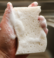 Esponja de Cocina Ecológica Natural Estilo S, Esponja de Celulosa de Sisal Anti-Rayaduras para Platos, Ollas y Sartenes
