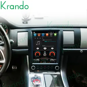 Krando pemutar Video mobil tipe Tesla, Android 10.0 4 + 64 sentuhan penuh untuk Jaguar XF 2004 - 2015 sistem navigasi WIFI 4G