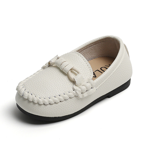 Wholesale Spring Summer Boys and Girls Antislip Bean Children's Loafer <strong>Shoes</strong> <strong>Velcro</strong> Outdoor Slip-ons Casual Kids Leather <strong>Shoes</strong> - Product Image 1