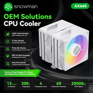 Enfriador <span class=keywords><strong>de</strong></span> Doble Torre ARGB LGA1851 LGA1700 AM5 AM4 265W para Importadores B2B con Personalización Basada en Diseño, Programa ODM Listo para Producción en Masa - Product Image 1
