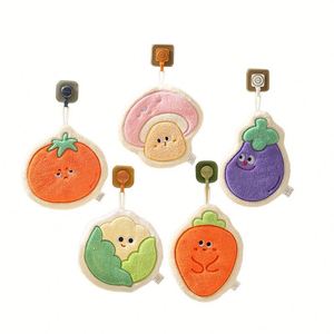 Dễ thương thấm nhanh khô nhỏ treo tay khô phim hoạt hình rau treo tay towe lông cừu - Product Image 1
