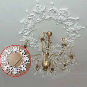 Médaillon de <span class=keywords><strong>plafond</strong></span> en PU de style européen, décoration intérieure ronde <span class=keywords><strong>pour</strong></span> la maison avec décoration architecturale <span class=keywords><strong>pour</strong></span> médaillon de ventilateur - Product Image 5