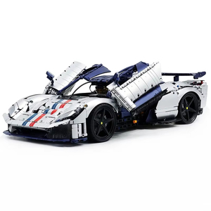 Y18004 Ma Wang F80 Mechanical <b>Building</b> <b>Block</b> Racing Car Adult High-Difficulty Assembly ABS Plastic 1:8 Scale Model Toy for Age - Product Image 6