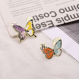 พินโลหะรูปผีเสื้อมอดแมลงสัตว์,ชุดเข็มกลัดคอเสื้อแบบเคลือบมีปีกตามสั่ง - Product Image 6