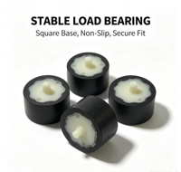 Blocs amortisseurs en caoutchouc NR personnalisés, supports isolants de vibrations antidérapants, roues en caoutchouc moulées pour équipements de machinerie