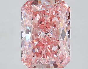 เพชรเลี้ยงในห้องปฏิบัติการสีชมพูทรงเรเดียนท์คัต 3 กะรัต เกรด VVS คุณภาพเยี่ยม พร้อมใบรับรอง IGI ขายส่ง - Product Image 1
