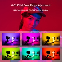 Ulanzi VL120 Luce RGB a Colori Completi Compatta per Fotocamera DSLR in Lega di Magnesio Senza Alimentazione Elettrica per Streaming Live, Videografia, Illuminazione Matrimoni