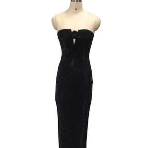 Robe longue de soirée sexy sans bretelles, en dentelle, avec des fleurs brodées, de haute qualité, nouvelles arrivées, SB3260 Kimshein Fashion - Product Image 1