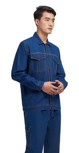 65% Cotton 35% Polyester Long Sleeve Summer Work Jeans for Men Work <strong>Jacket</strong> Custom - Product Image 5