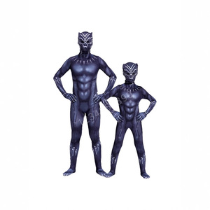 Costume de cosplay Panthère Noire pour enfants, combinaison musclée, tenue de héros Marvel pour jeu de rôle anime, 8-13 ans, polyester, style urbain - Product Image 3