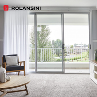 Porte coulissante panoramique de luxe en aluminium à cadre fin pour projet de villa italienne, porte coulissante de patio moderne