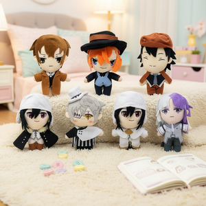 ตุ๊กตาขนนุ่ม 7 แบบ ดีไซน์ยอดนิยม สไตล์ญี่ปุ่น ตัวละครอนิเมะ Bungo Stray Dogs ตุ๊กตาโอซามุ ดาไซ และจูยะ นาคาฮาระ ของเล่นเด็ก - Product Image 1