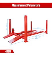 Équipement d'alignement et d'équilibrage 3D Hongtech avec pont élévateur quatre colonnes et affichage numérique LED – Combo d'atelier pour réparation automobile 4S