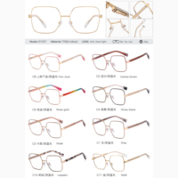 MS 81057 2023 Montures de lunettes anti-lumière bleue en métal et acétate pour femmes, verres optiques personnalisables avec logo, vente en gros