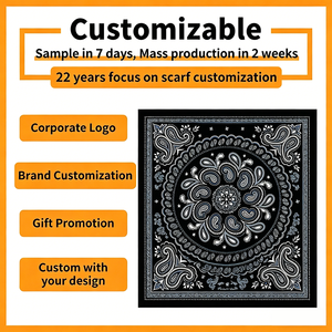 70x70cm Paisley Print Polyester Bandana <b>Scarf</b> <b>Square</b> Satin Neck <b>Scarves</b> for Women Spring Summer Autumn - Product Image 5