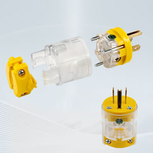 Enchufe macho de hoja recta US & CA Enchufe iluminado estándar NEMA 5-15P Conexión de toma de corriente eléctrica de 3 clavijas Enchufe eléctrico de 120V - Product Image 4