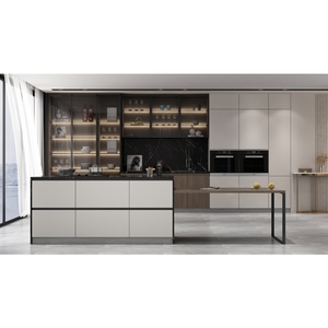 Nhà hiện đại tủ bếp <span class=keywords><strong>osb</strong></span> hiện đại đựng thức ăn lưu trữ thiết kế đặt tủ bếp gỗ đặt tủ thông minh nội thất nhà bếp - Product Image 1