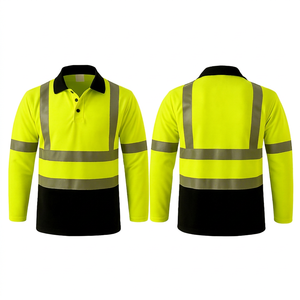 Camisetas Polo de Seguridad Reflectantes Fluorescentes de Poliéster Unisex Personalizadas, Transpirables y Sostenibles, Ropa de Trabajo ODM para Construcción - Product Image 1