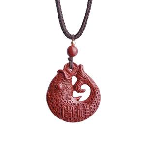 Vente directe d'usine de pendentifs en or de <span class=keywords><strong>carpe</strong></span> artificielle en cinabre, collier pour enfants, vente en gros - Product Image 4