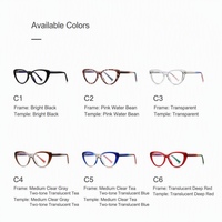 Monture de lunettes optiques Partagas Cat Eye TR90 avec charnière à ressort, anti-lumière bleue, pour femmes