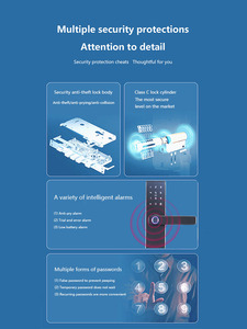 Hot Selling Home Security Digital Electronic Lock Tuya TTlock Smart Fingerprint Smart Locks Door Handle Locks 5050 - Product Image 6