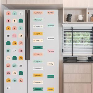 <span class=keywords><strong>Calendrier</strong></span> magnétique pour réfrigérateur personnalisé <span class=keywords><strong>avec</strong></span> logo bohème/arc-en-ciel, <span class=keywords><strong>avec</strong></span> des numéros <span class=keywords><strong>de</strong></span> mois/jours/semaines colorés pour la décoration <span class=keywords><strong>de</strong></span> la maison et <span class=keywords><strong>de</strong></span> la salle <span class=keywords><strong>de</strong></span> classe - Product Image 5