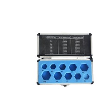 Valise de transport rectangulaire en alliage d'aluminium pour outils de précision, étui personnalisé pour instruments, design résistant aux chutes, intérieur en EVA bleu