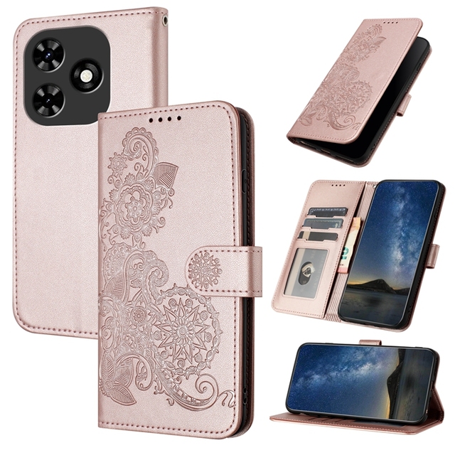 Fashion Flower Wallet Leather Case for Infinix Hot 30 30I 40 40I NOTE 30 Pro NOTE30 4G 5G Smart 7 HD 8 Floral Flip Cover