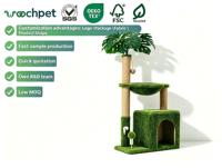 Arbre à chat Woochpet de 37 pouces pour chats d'intérieur, 2-en-1 multifonctionnel et confortable avec poteau à gratter en sisal de qualité supérieure