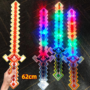 Vente chaude <span class=keywords><strong>Sabre</strong></span> <span class=keywords><strong>Laser</strong></span> Clignotant 19.5 Led Light up Pixel Swords avec Son Transparent PS Poignée pour Enfants-avec Batteries - Product Image 1